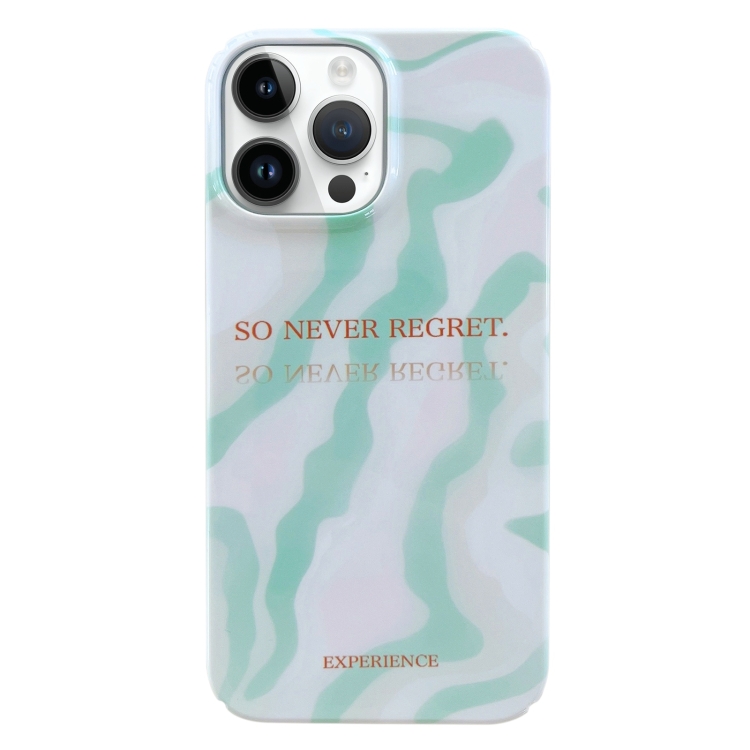 

For iPhone 14 Pro Max Painted Pattern PC Phone Case(Matcha Green)