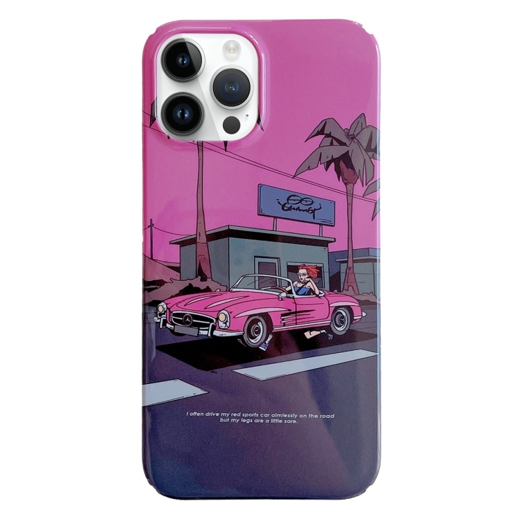 

For iPhone 14 Pro Max Painted Pattern PC Phone Case(Sweet Cool Girl)