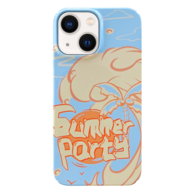 

For iPhone 14 Plus Painted Pattern PC Phone Case(Summer Party)