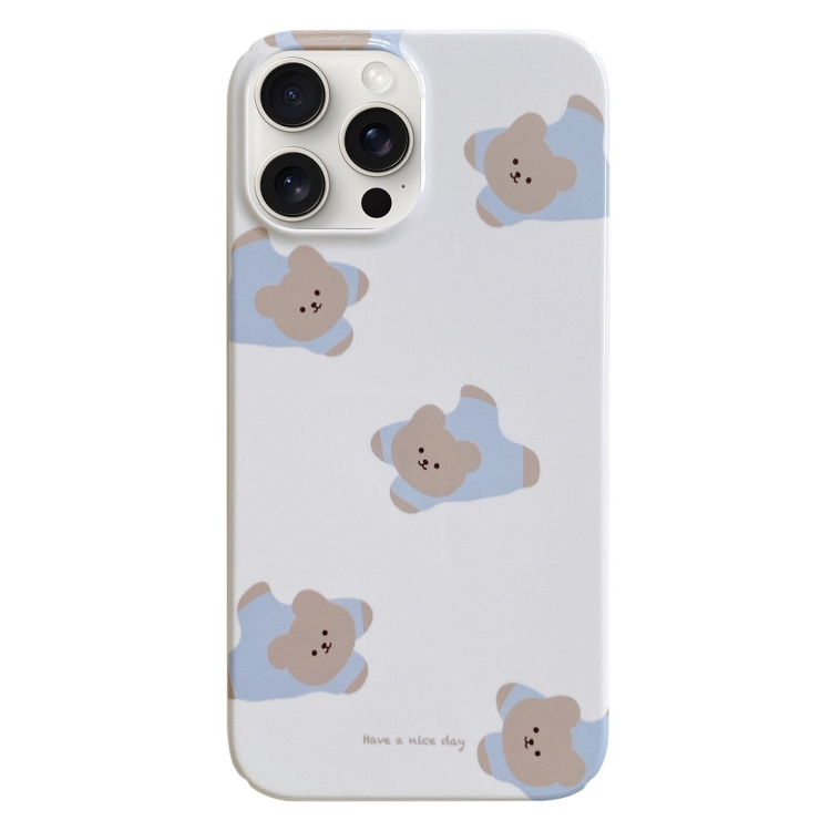 

For iPhone 15 Pro Painted Pattern PC Phone Case(Papa Bear)