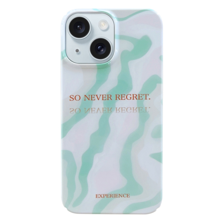 

For iPhone 15 Painted Pattern PC Phone Case(Matcha Green)