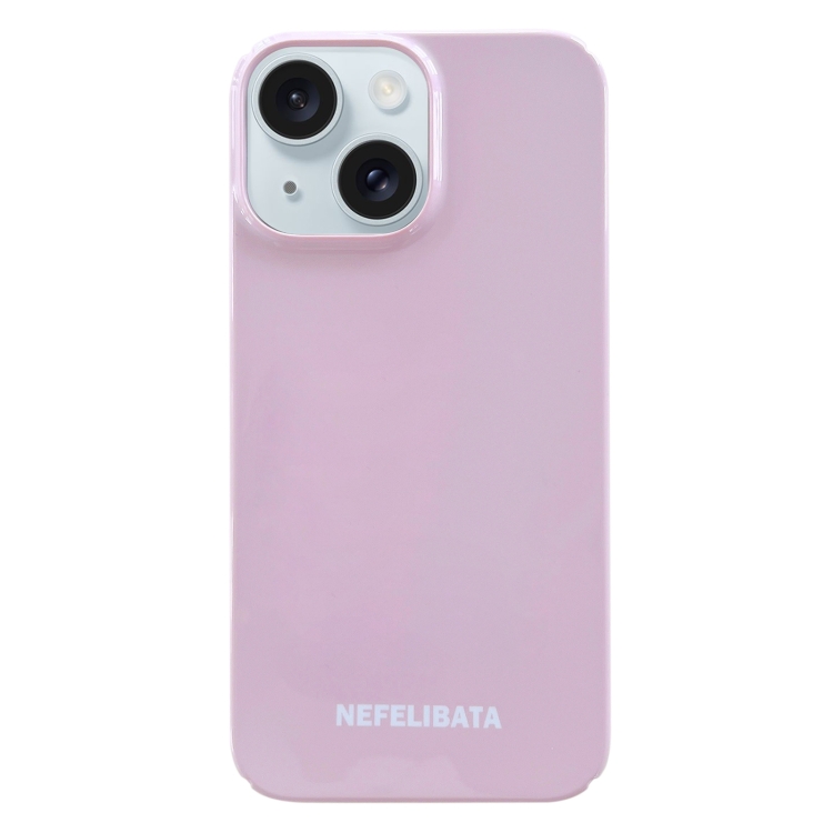 

For iPhone 15 Plus Painted Pattern PC Phone Case(Pink)