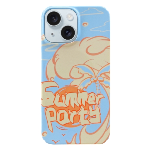 

For iPhone 15 Plus Painted Pattern PC Phone Case(Summer Party)