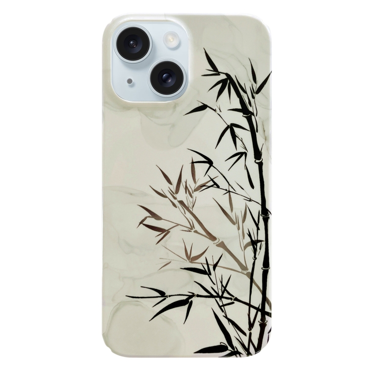 

For iPhone 15 Plus Painted Pattern PC Phone Case(Ink Painting)