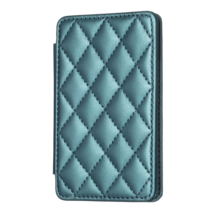 

BFK05 Rhombus Pattern Card Bag Mobile Phone Back Sticker(Green)