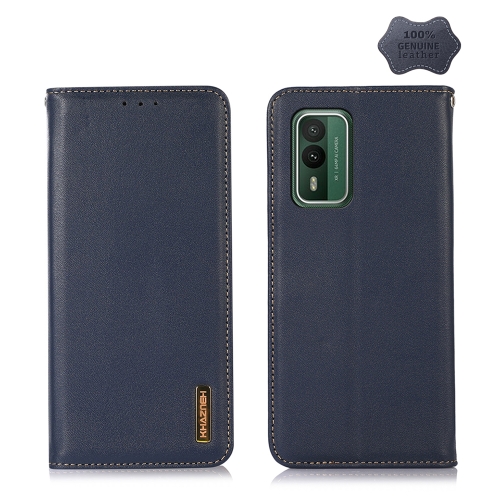 

For Nokia XR21 KHAZNEH Nappa Top Layer Cowhide Leather Phone Case(Blue)