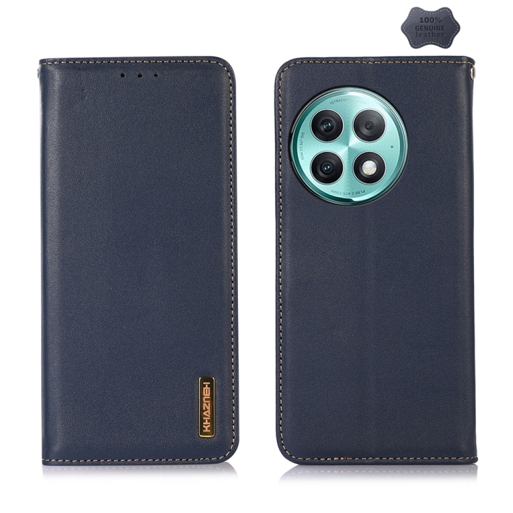 

For OnePlus Ace 2 Pro KHAZNEH Nappa Top Layer Cowhide Leather Phone Case(Blue)