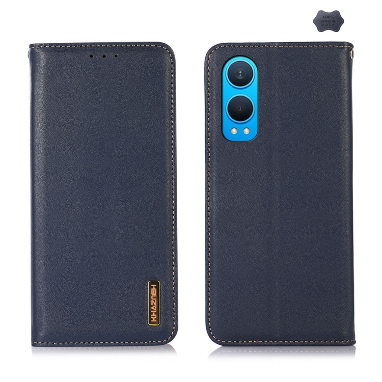 

For OnePlus Nord CE4 Lite KHAZNEH Nappa Top Layer Cowhide Leather Phone Case(Blue)