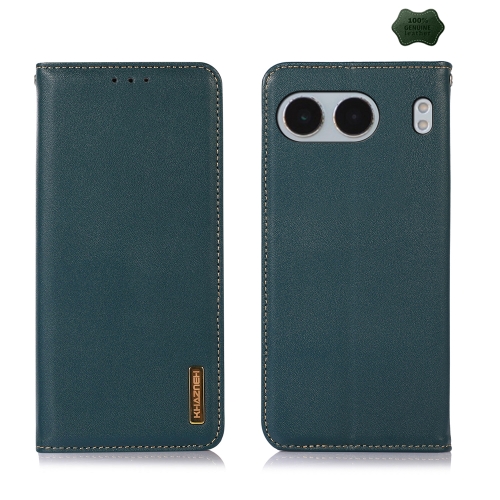 

For OnePlus Nord 4 KHAZNEH Nappa Top Layer Cowhide Leather Phone Case(Green)