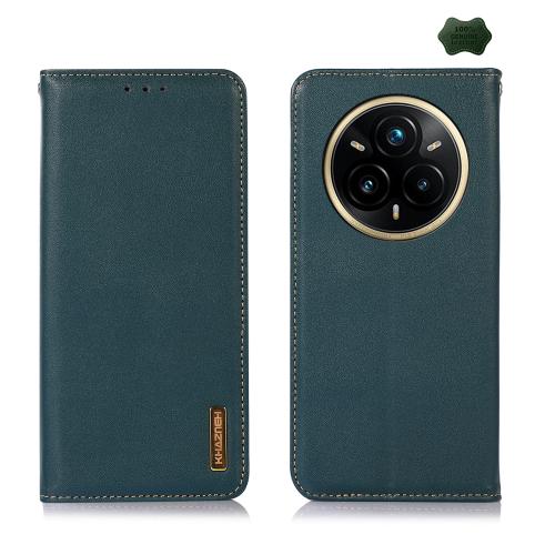 

For Realme 14 Pro 5G Global KHAZNEH Nappa Top Layer Cowhide Leather Phone Case(Green)