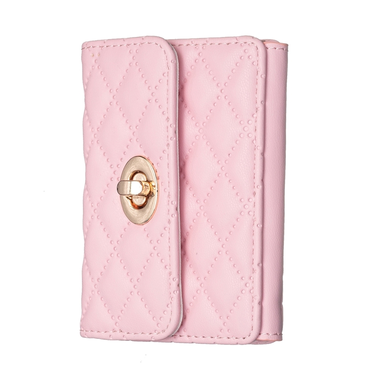 

BFK09 Metal Buckle Horizontal Card Bag Mobile Phone Back Sticker(Pink)
