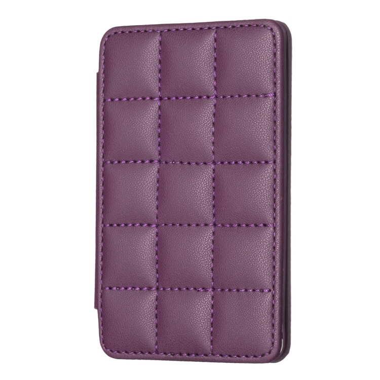

BFK01 Grid Pattern Card Bag Mobile Phone Back Sticker(Dark Purple)