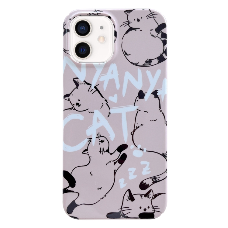 

For iPhone 12 Painted Pattern PC Phone Case(CATs)