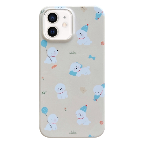 

For iPhone 12 Painted Pattern PC Phone Case(Milk Yellow Dog)