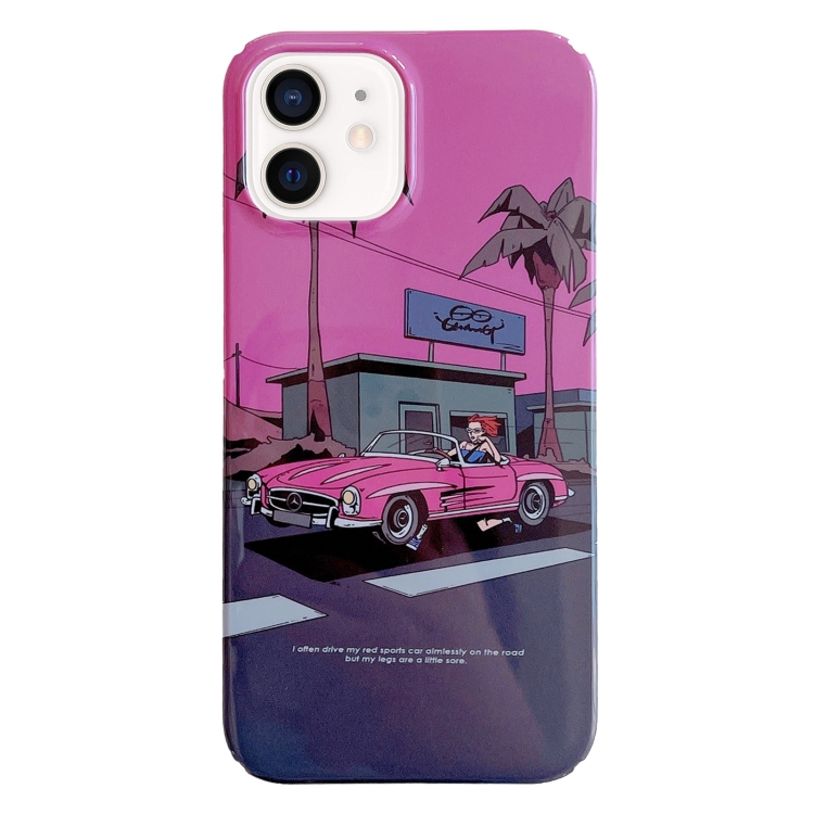 

For iPhone 12 Painted Pattern PC Phone Case(Sweet Cool Girl)