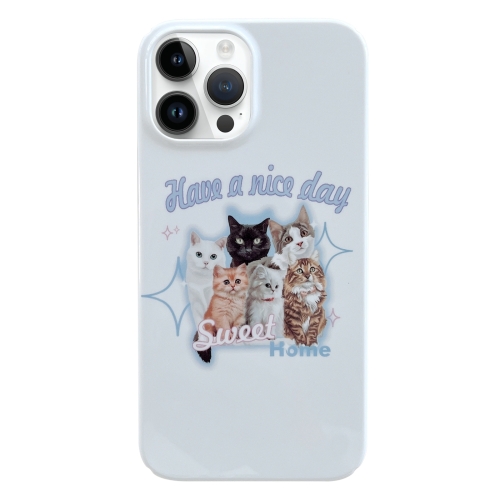 

For iPhone 12 Pro Painted Pattern PC Phone Case(SWEET Cats)