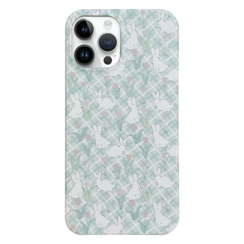 

For iPhone 12 Pro Painted Pattern PC Phone Case(Tulip Bunny)