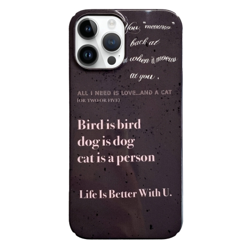 

For iPhone 12 Pro Max Painted Pattern PC Phone Case(Alphabet Black)