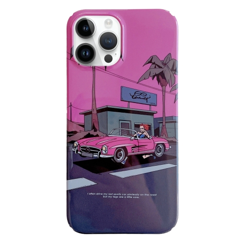 

For iPhone 12 Pro Max Painted Pattern PC Phone Case(Sweet Cool Girl)