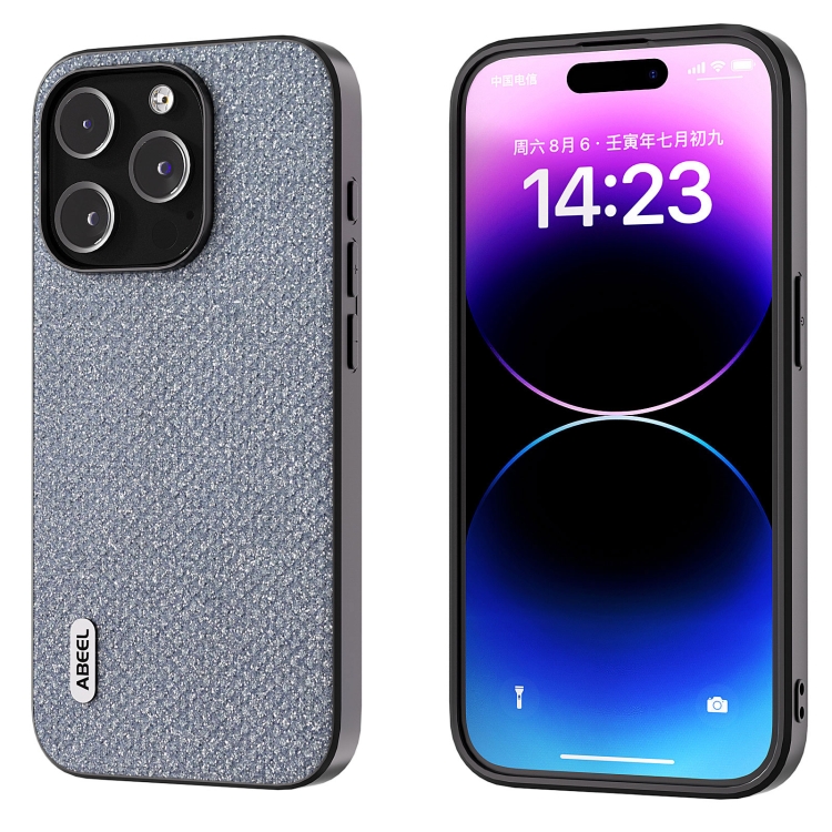 

For iPhone 15 Pro ABEEL Diamond Black Edge Phone Case(Jewel Black)