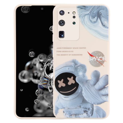 

For Samsung Galaxy S20 Ultra 5G / 4G Martian Astronaut Pattern Shockproof Phone Case(White)