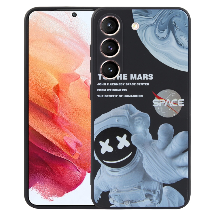 

For Samsung Galaxy S21 5G Martian Astronaut Pattern Shockproof Phone Case(Black)