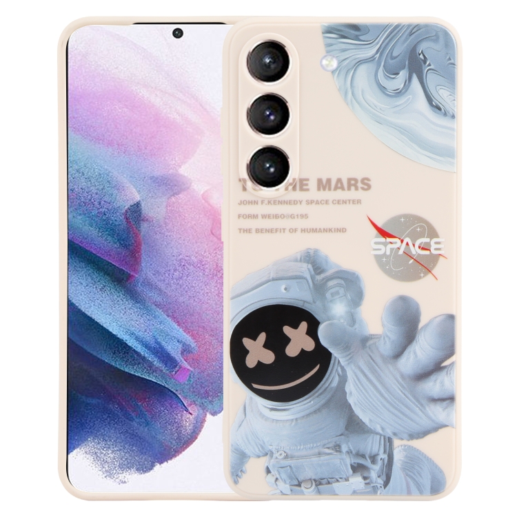 

For Samsung Galaxy S21+ 5G Martian Astronaut Pattern Shockproof Phone Case(White)