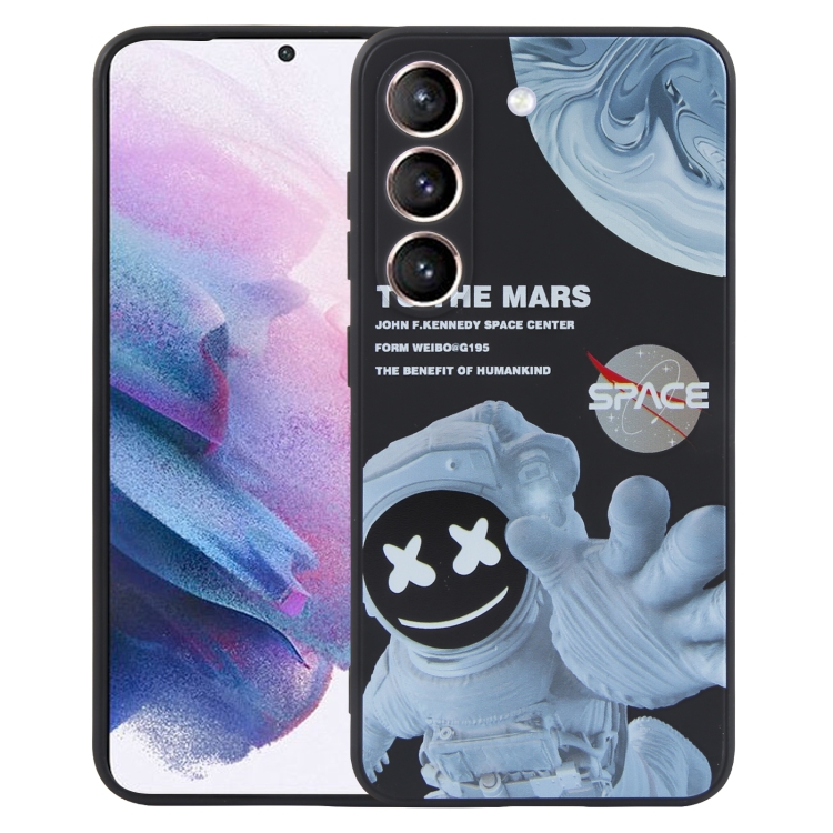 

For Samsung Galaxy S21+ 5G Martian Astronaut Pattern Shockproof Phone Case(Black)