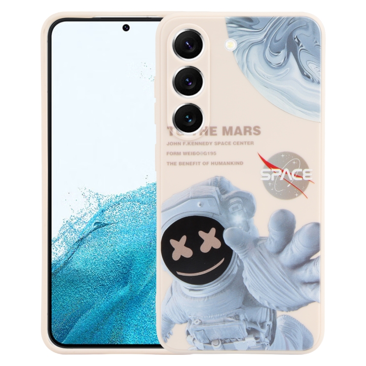 

For Samsung Galaxy S22+ 5G Martian Astronaut Pattern Shockproof Phone Case(White)