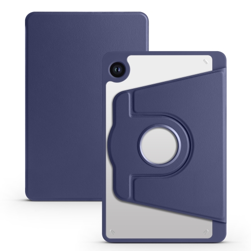 

For Samsung Galaxy Tab A9 Acrylic 360 Degree Rotation Smart Tablet Leather Case(Dark Blue)