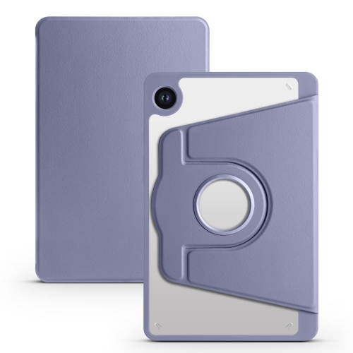 

For Samsung Galaxy Tab A9 Acrylic 360 Degree Rotation Smart Tablet Leather Case(Lavender Purple)