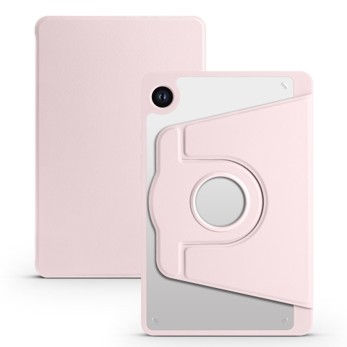 

For Samsung Galaxy Tab A9+ Acrylic 360 Degree Rotation Smart Tablet Leather Case(Sand Pink)