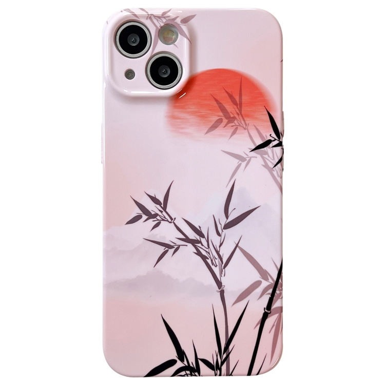 

For iPhone 14 Precise Hole TPU Phone Case(Sunset Bamboo)