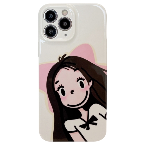 

For iPhone 11 Pro Max Precise Hole TPU Phone Case(Girl)