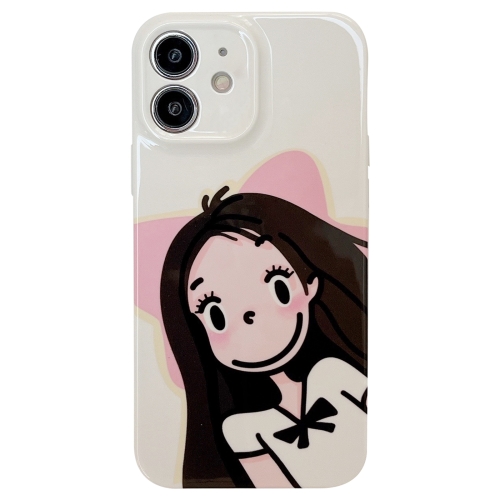 

For iPhone 11 Precise Hole TPU Phone Case(Girl)