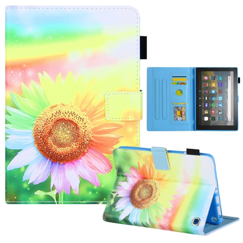 

For Amazon Fire Max 11 2023 Colored Drawing Leather Smart Tablet Case(Sunflower)