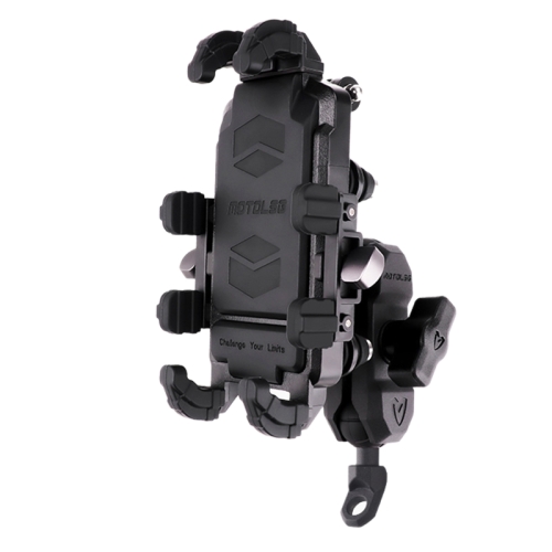 

MOTOSLG Crab Motorcycle Phone Clamp Bracket L-Type Rear Mirror Mount(Black)