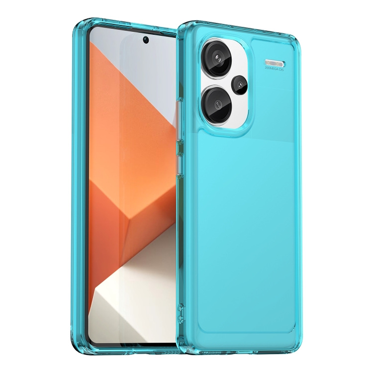 

For Xiaomi Redmi Note 13 Pro+ Candy Series TPU Phone Case(Transparent Blue)