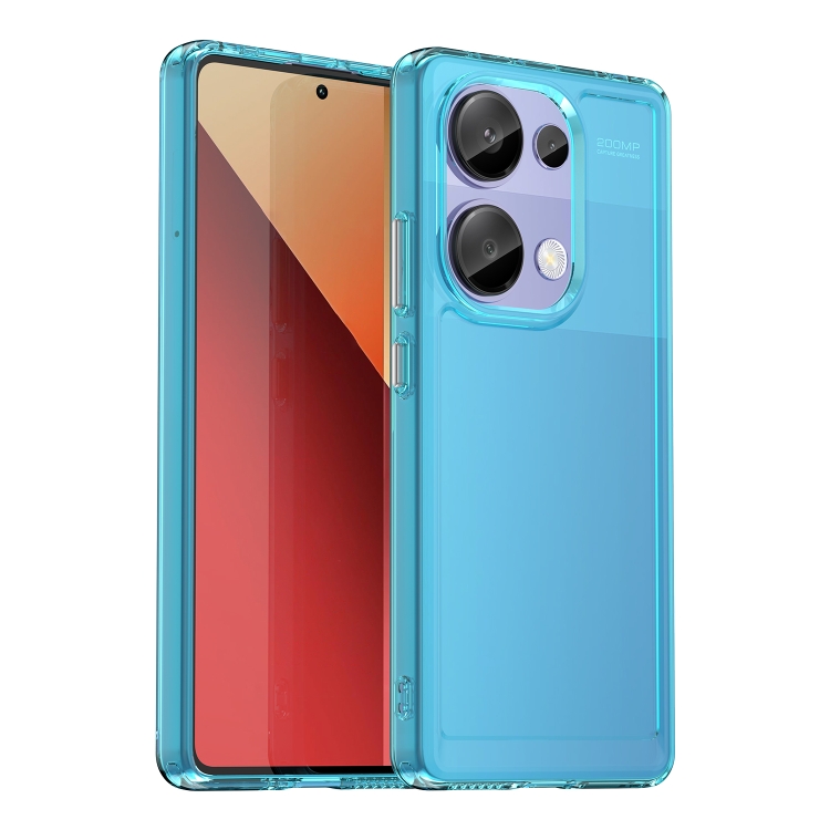 

For Xiaomi Redmi Note 13 Pro 4G Candy Series TPU Phone Case(Transparent Blue)