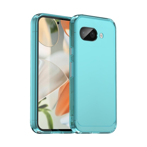 

For Google Pixel 9a Candy Series TPU Phone Case(Transparent Blue)