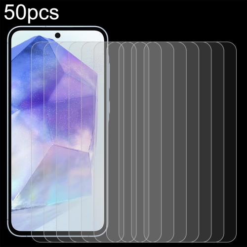 

For Samsung Galaxy A55 50pcs 0.26mm 9H 2.5D Tempered Glass Film