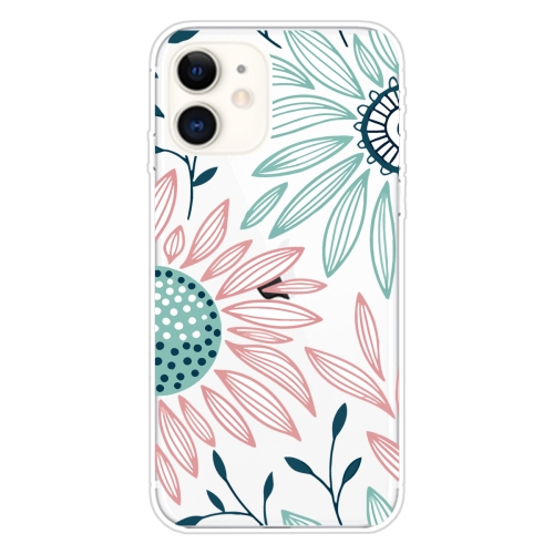 For iPhone 11 Coloured Drawing Pattern Highly Transparent TPU Protective Case(Flower)