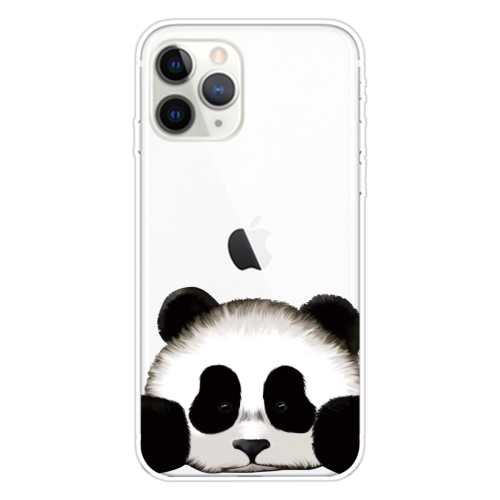 For iPhone 11 Pro Coloured Drawing Pattern Highly Transparent TPU Protective Case(Panda)