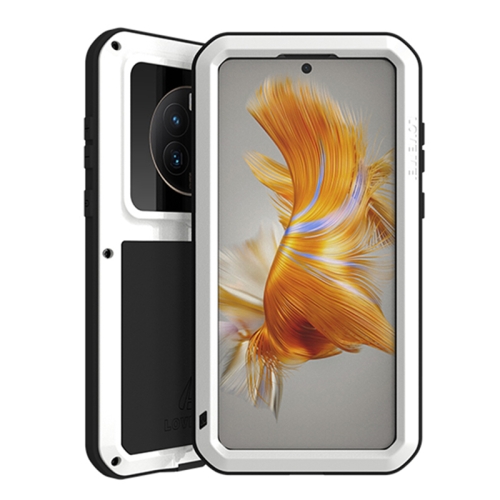 

For Huawei Mate 50 LOVE MEI POWERFUL Metal Shockproof Life Waterproof Dustproof Phone Case(White)