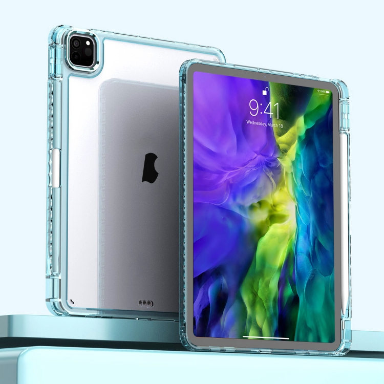 

For iPad Pro 11 2022 / 2021 / 2020 Clear Acrylic Shockproof Tablet Case(Baby Blue)