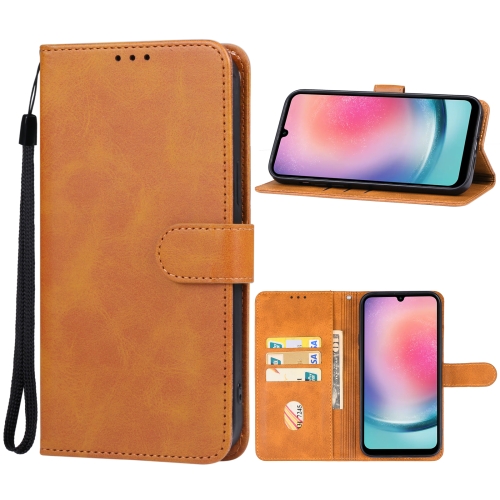 For Samsung Galaxy A25 5g Leather Phone Casebrown