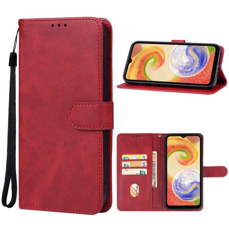 

For Samsung Galaxy A05 Leather Phone Case(Red)