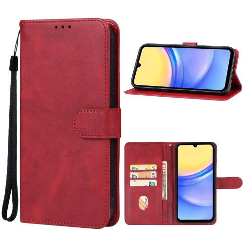 

For Samsung Galaxy A15 5G Leather Phone Case(Red)