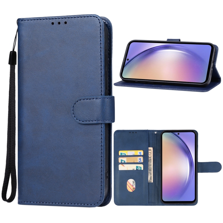 

For Samsung Galaxy A55 Leather Phone Case(Blue)