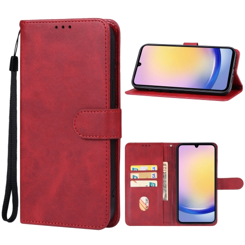 

For Samsung Galaxy A25 4G Leather Phone Case(Red)